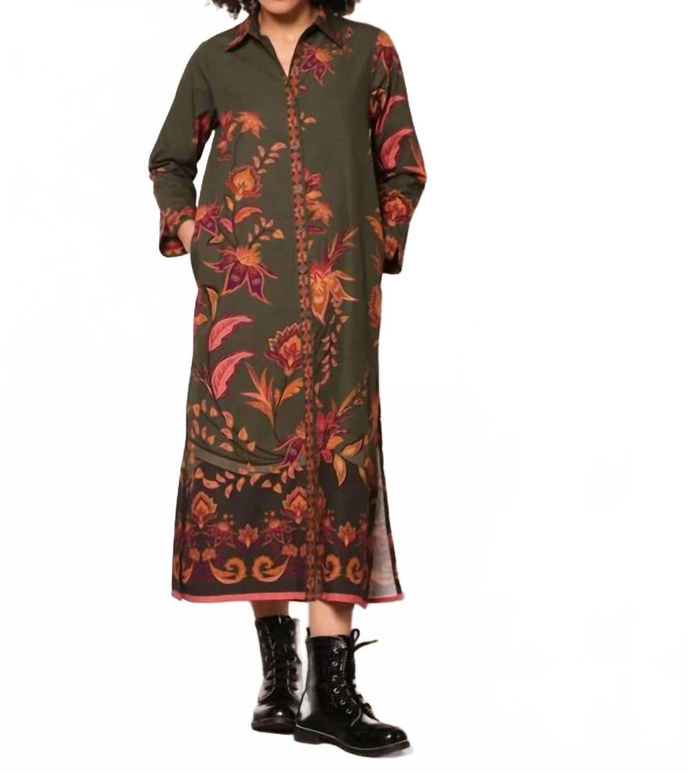 NEW MAUDE VIVANTE eliza dress in olive